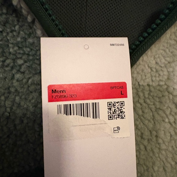 Nike Green and Gray Plaid Fleece Jacket - Picture 4 of 4